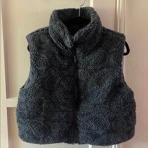 Cozy Fleece Vest - Patterned Gray